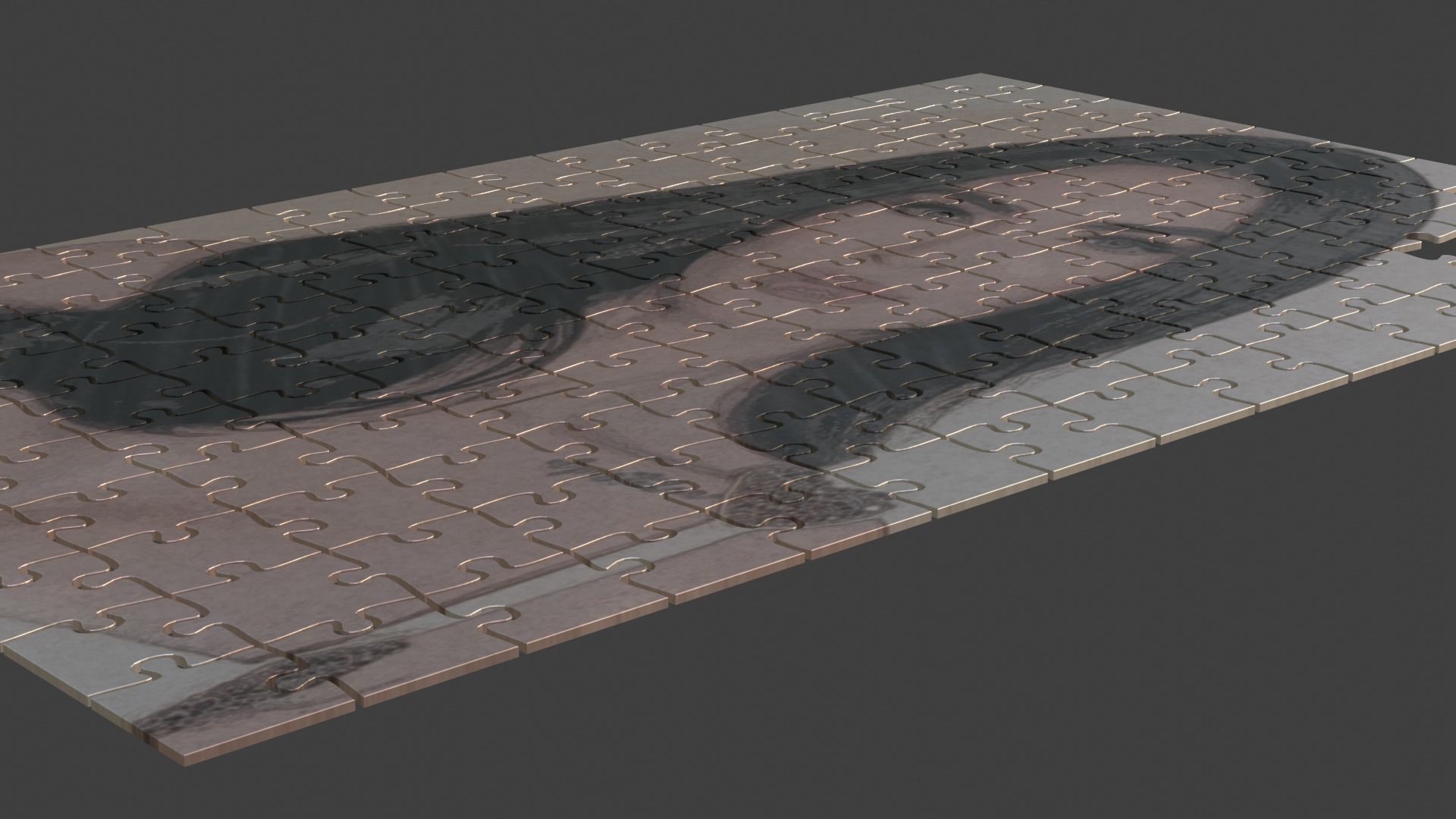 Megan Fox Puzzle Low-poly 3D model_6