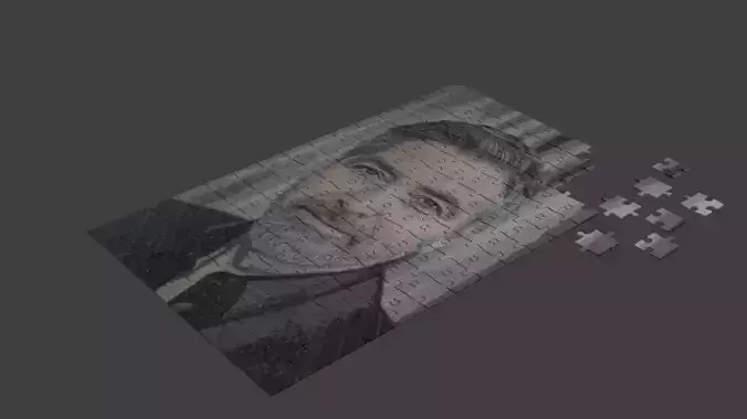 George Clooney Puzzle Low-poly 3D model