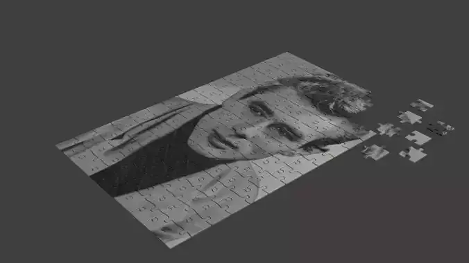 James Dean Puzzle Low-poly 3D model