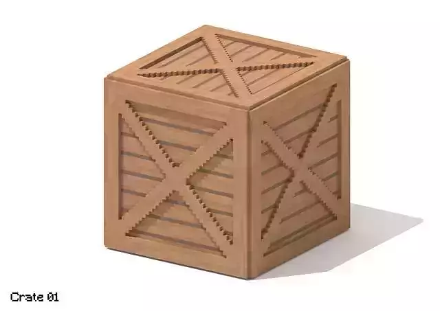Voxel Wooden Crate 1