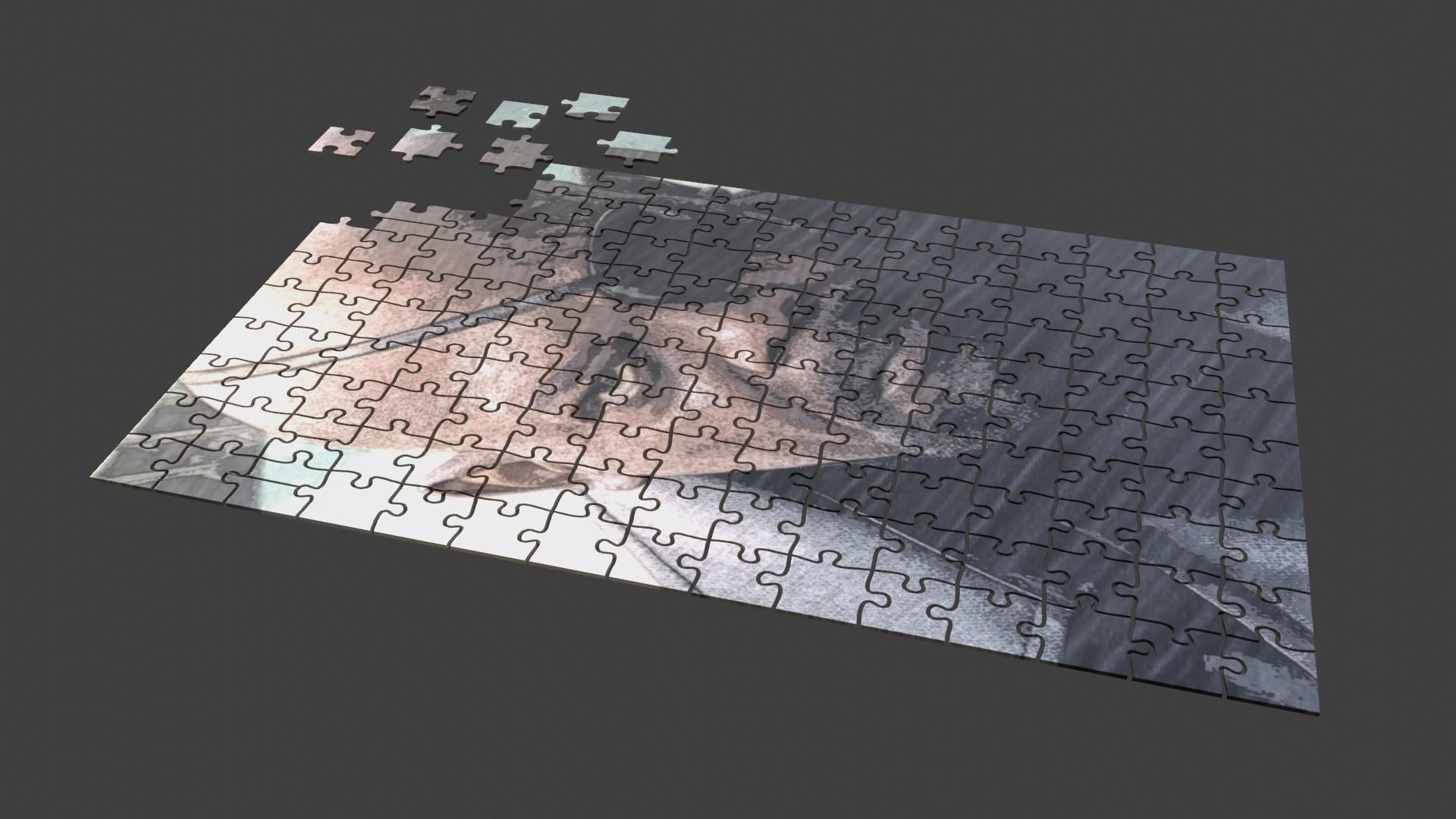 Samuel L Jackson Puzzle Low-poly 3D model_7