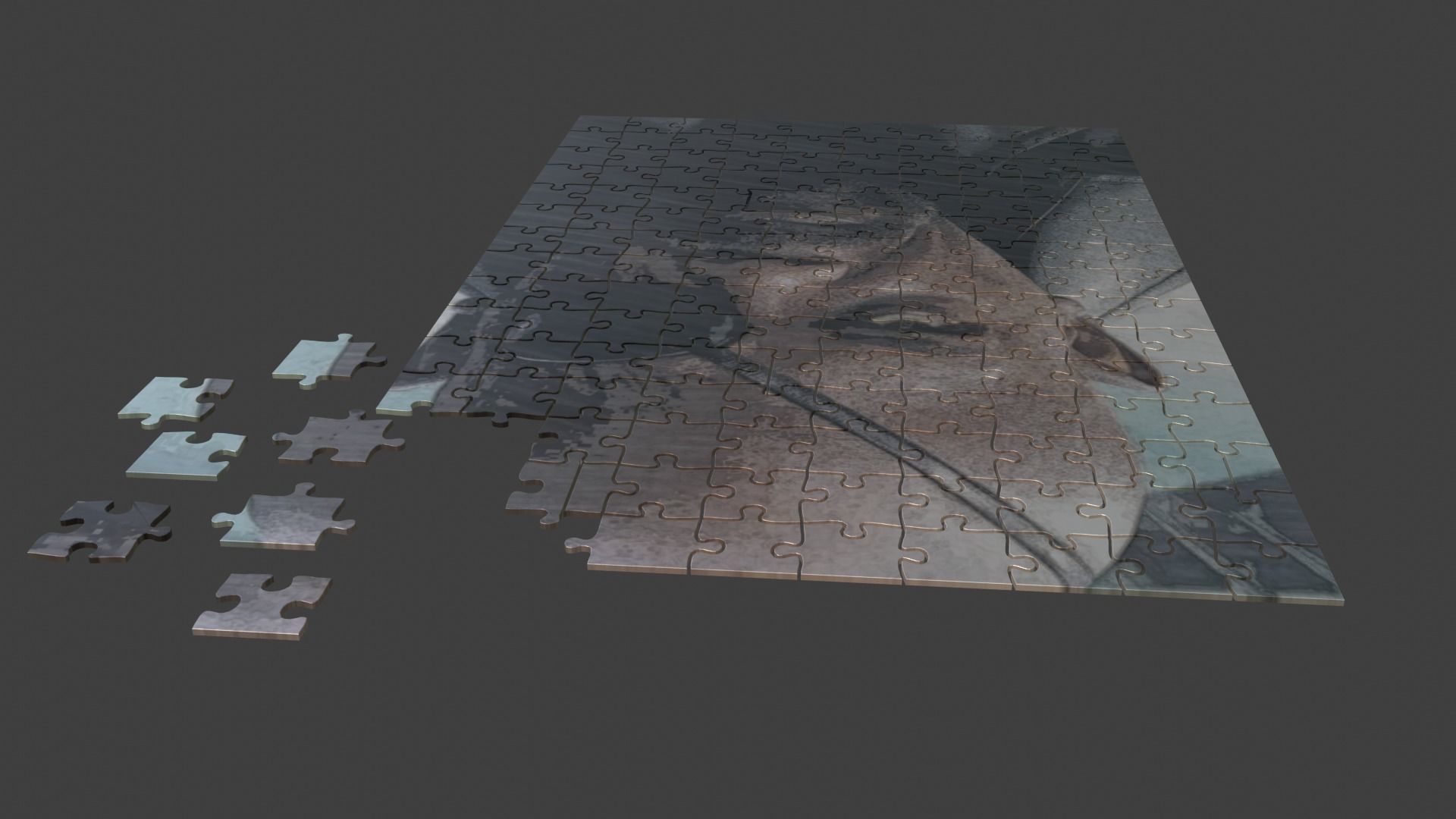 Samuel L Jackson Puzzle Low-poly 3D model_8