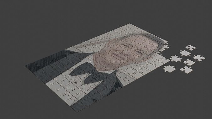 Tom Hanks Puzzle Low-poly 3D model