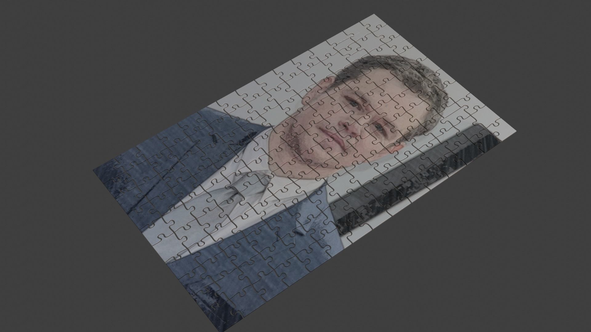 Matt Damon Puzzle Low-poly 3D model_4