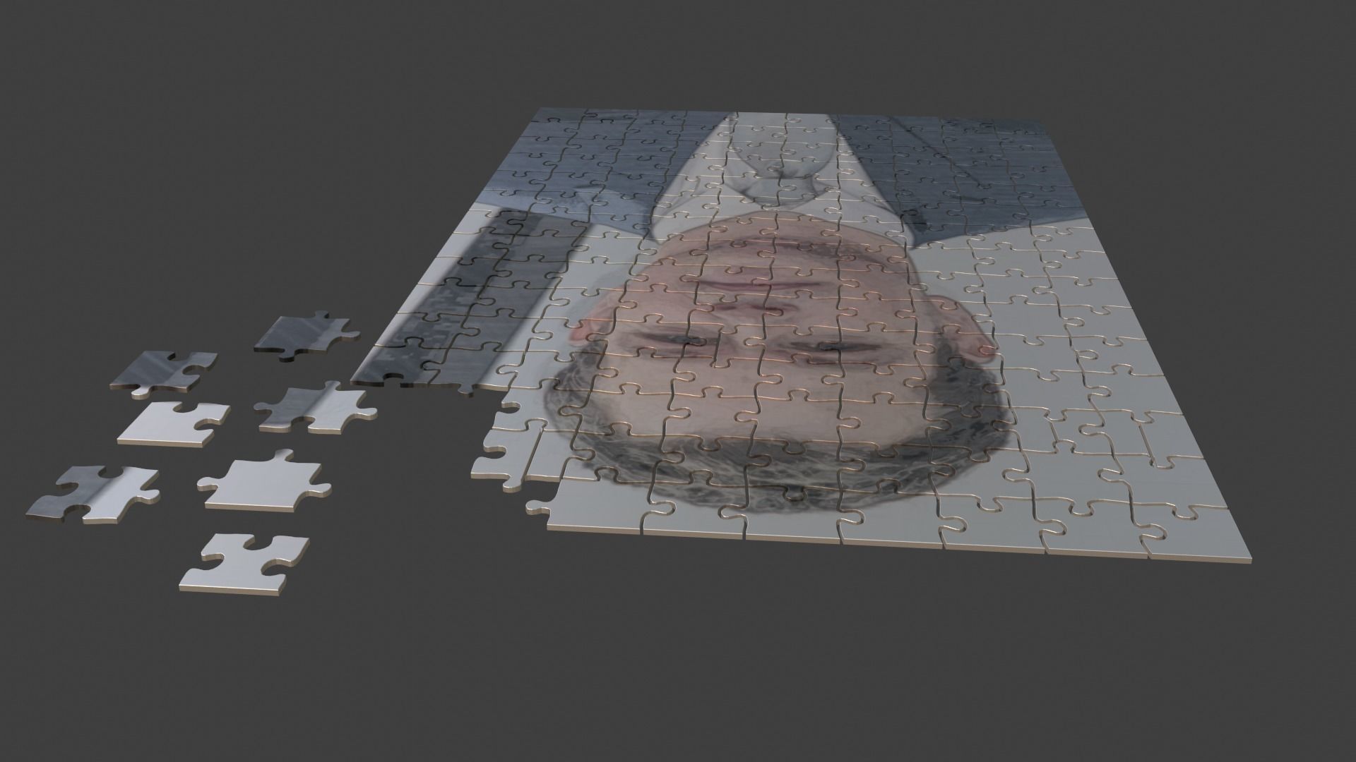 Matt Damon Puzzle Low-poly 3D model_8