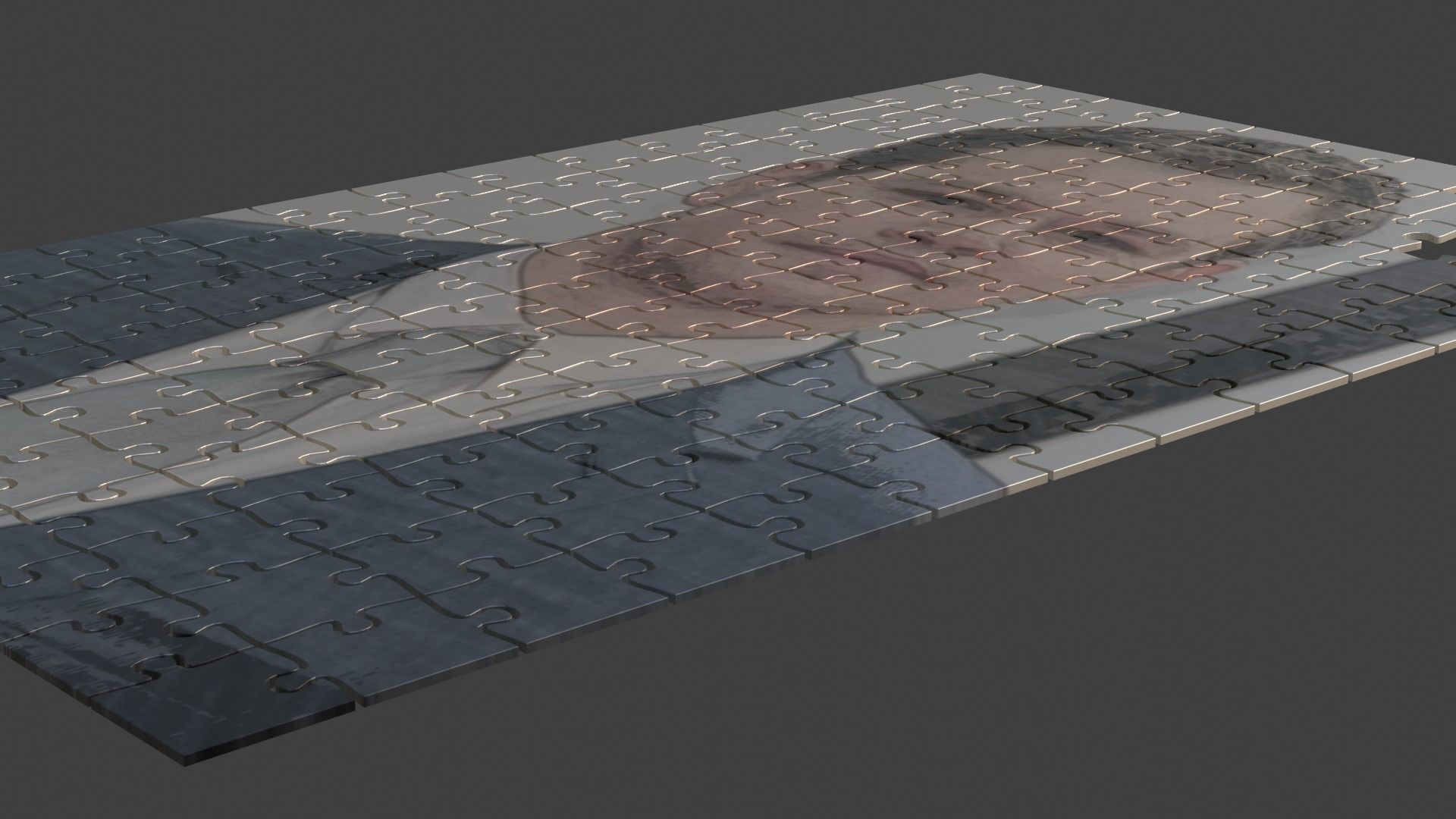 Matt Damon Puzzle Low-poly 3D model_6