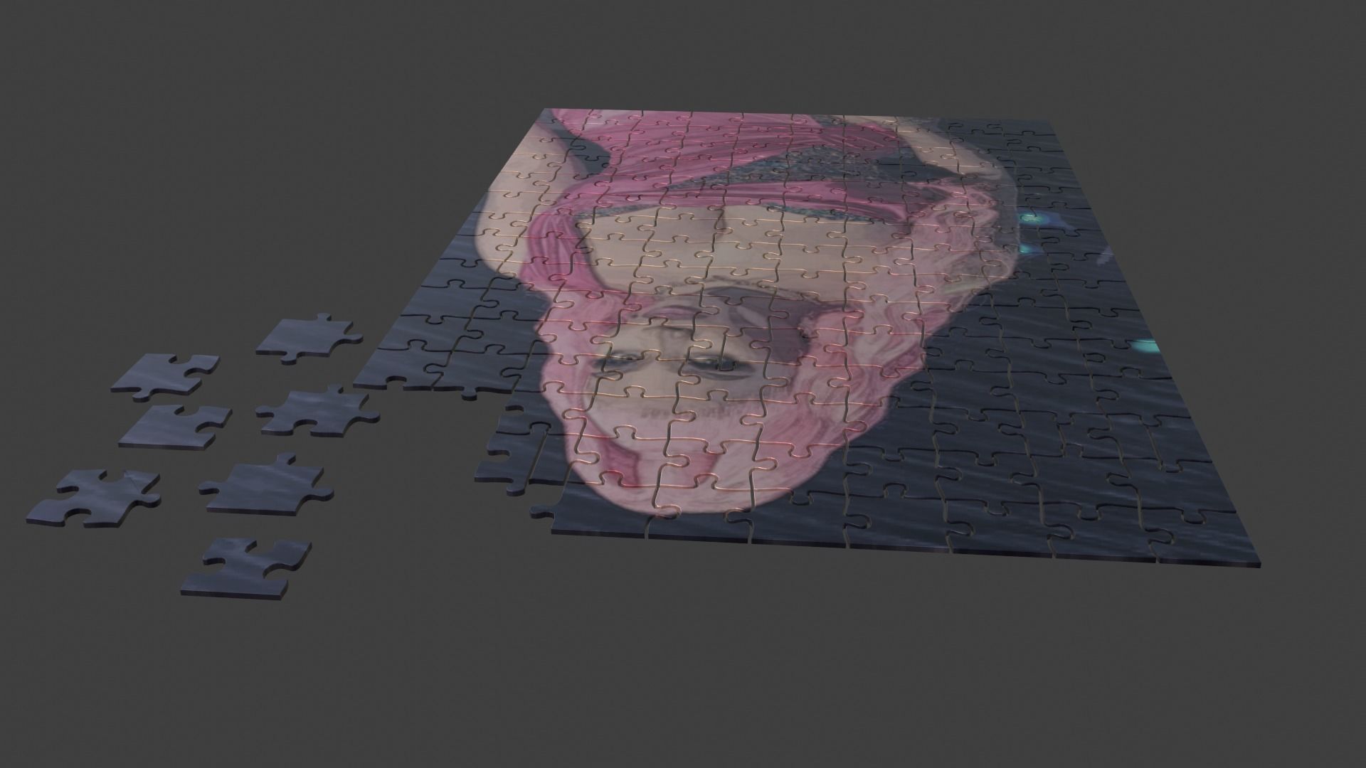 Nicki Minaj Puzzle Low-poly 3D model_8