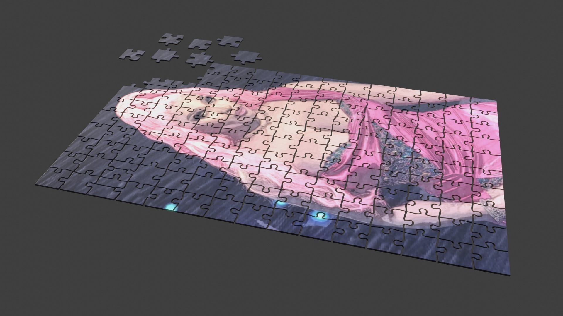 Nicki Minaj Puzzle Low-poly 3D model_7