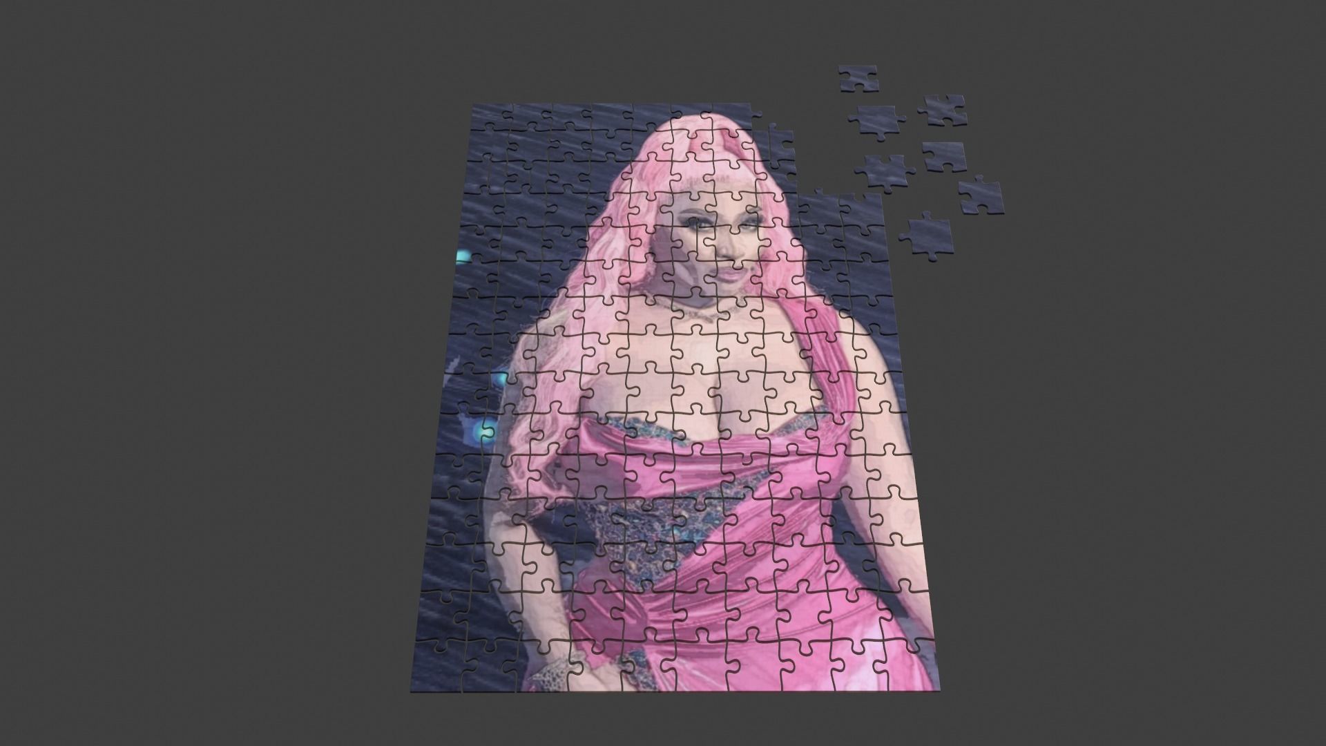 Nicki Minaj Puzzle Low-poly 3D model_2