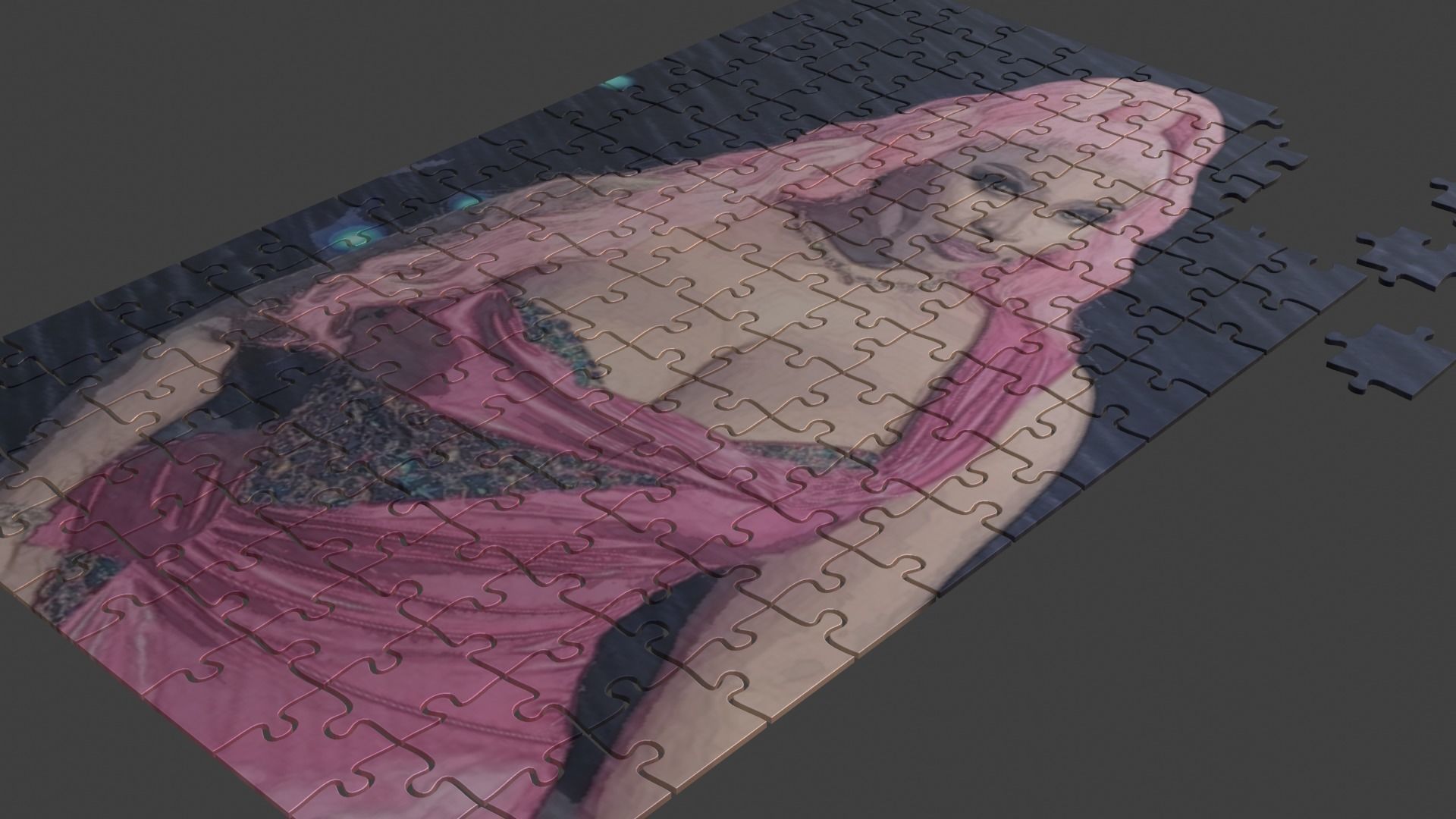 Nicki Minaj Puzzle Low-poly 3D model_9