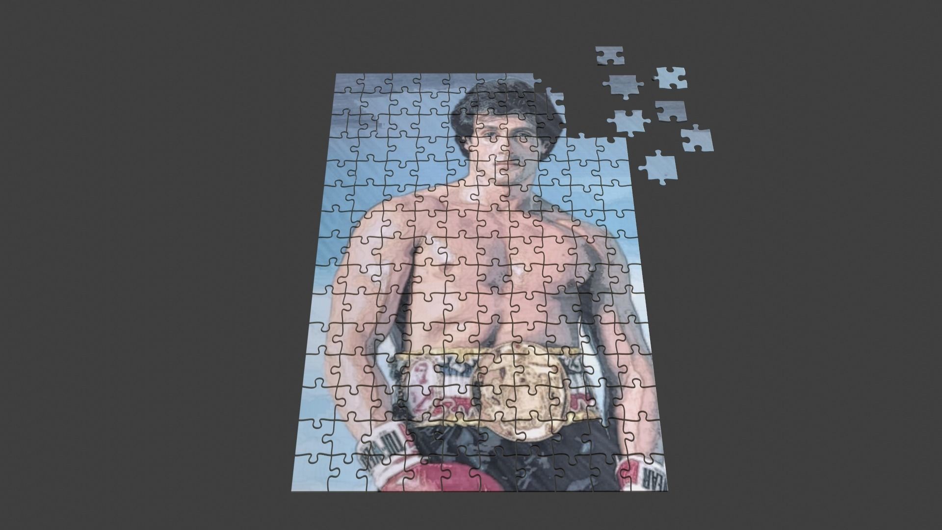 Sylvester Stallone Puzzle Low-poly 3D model_2