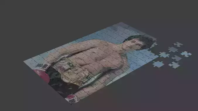 Sylvester Stallone Puzzle Low-poly 3D model