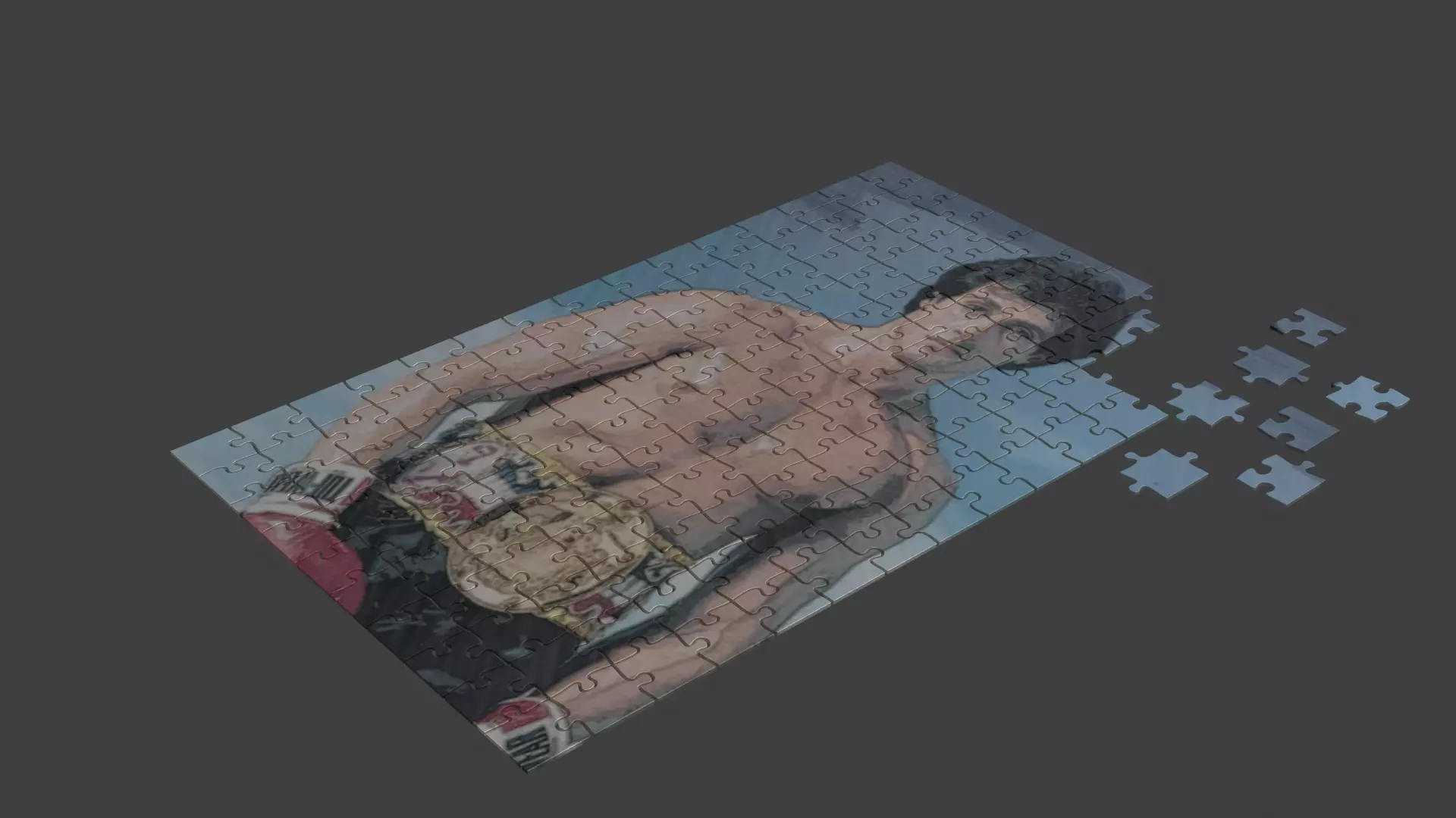 Sylvester Stallone Puzzle Low-poly 3D model_0