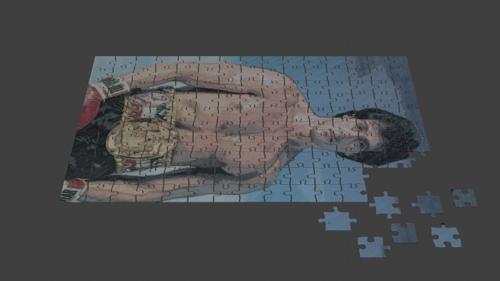 Sylvester Stallone Puzzle Low-poly 3D model_3
