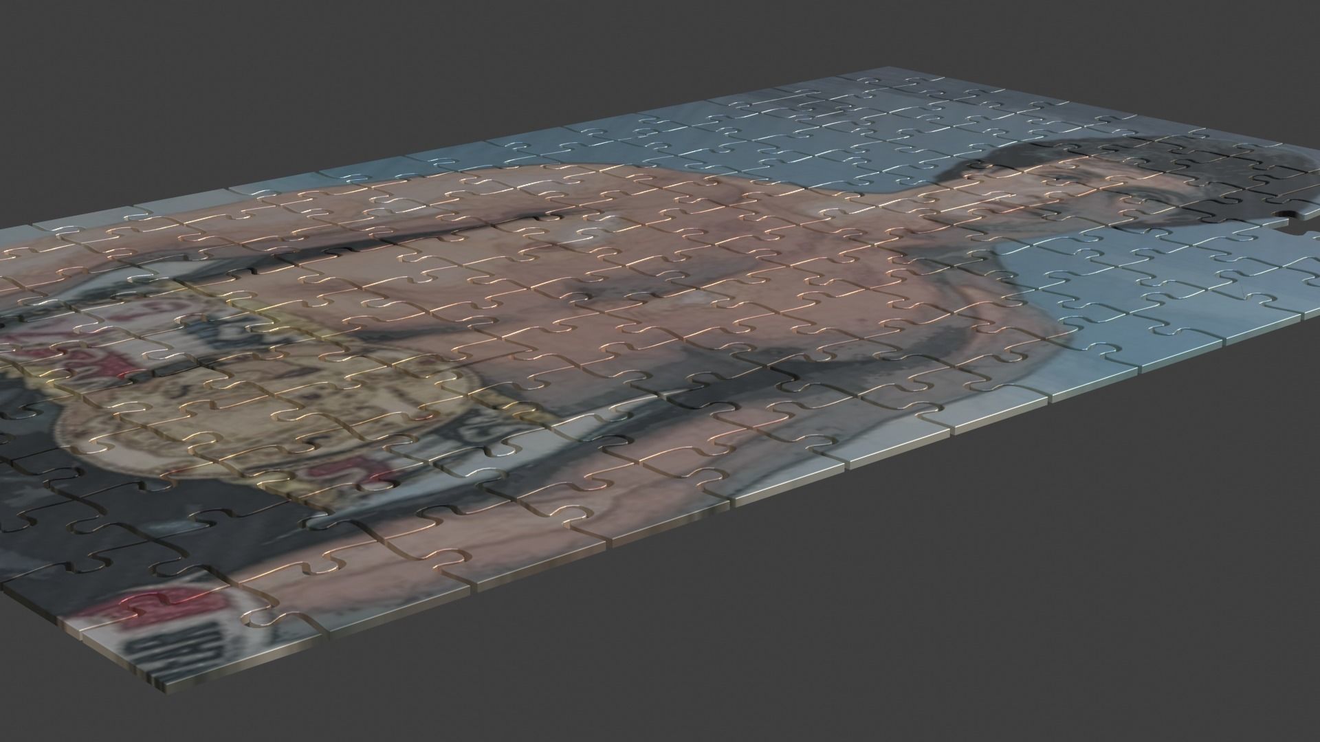 Sylvester Stallone Puzzle Low-poly 3D model_6