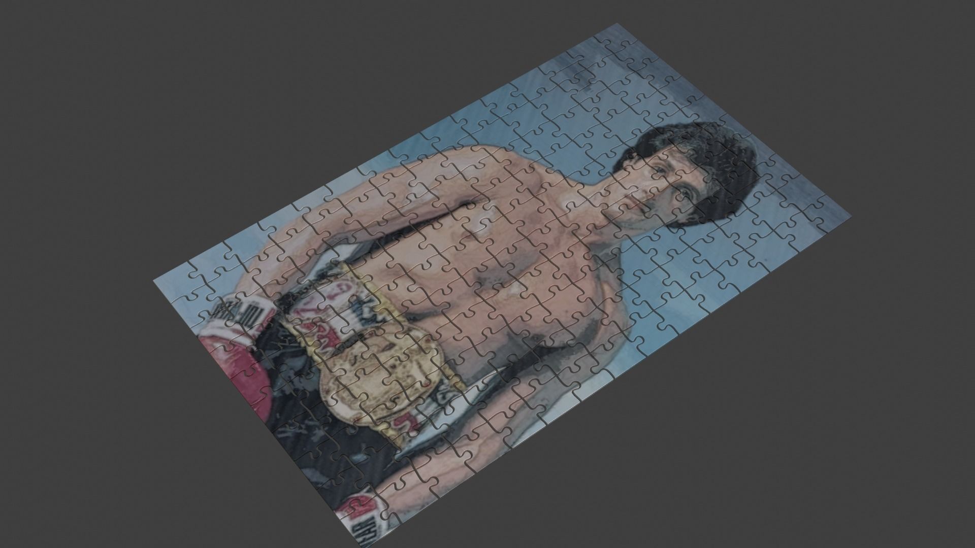 Sylvester Stallone Puzzle Low-poly 3D model_4