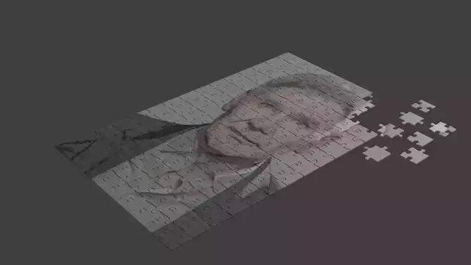 Harrison Ford Puzzle Low-poly 3D model