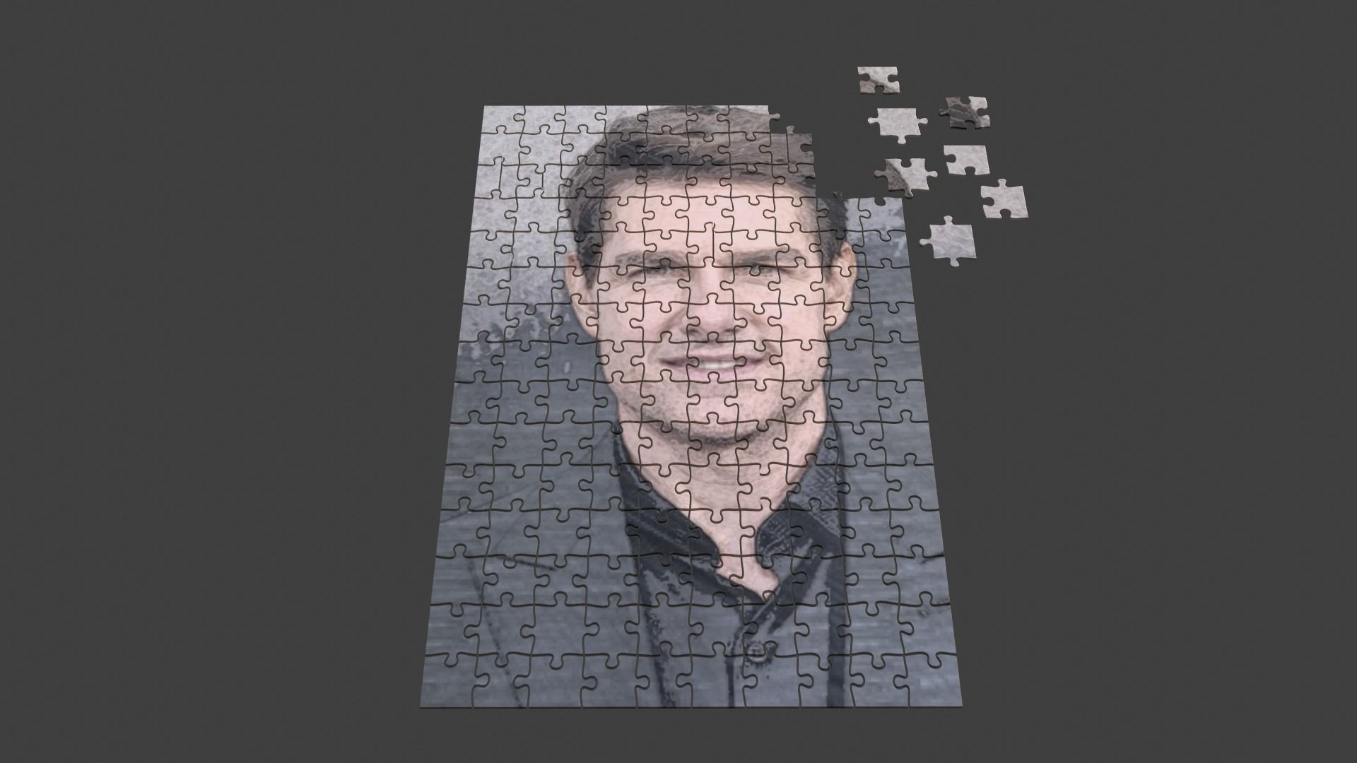 Tom Cruise Puzzle Low-poly 3D model_2
