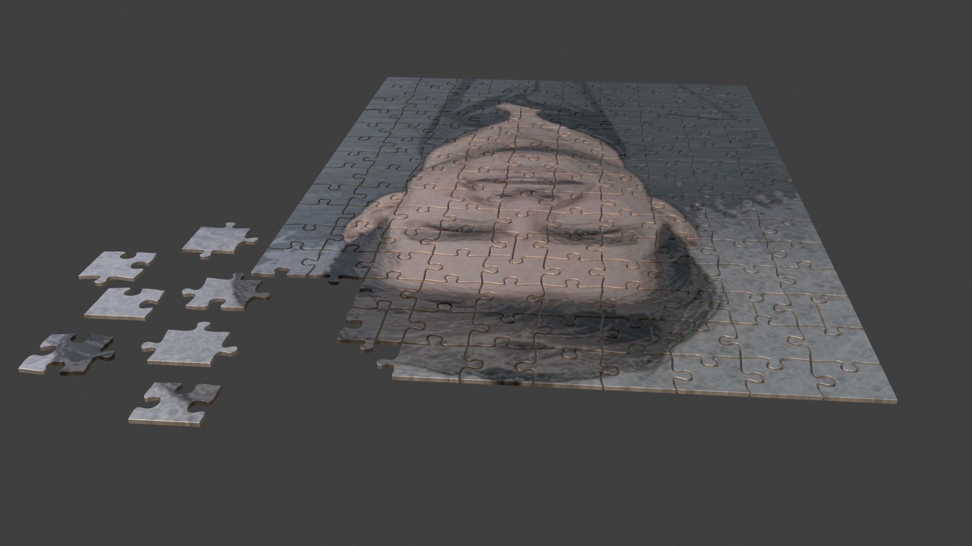 Tom Cruise Puzzle Low-poly 3D model_8