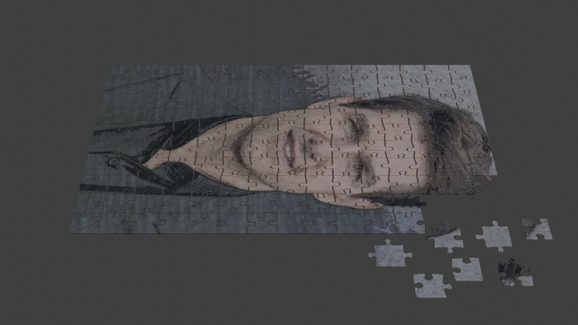 Tom Cruise Puzzle Low-poly 3D model_3