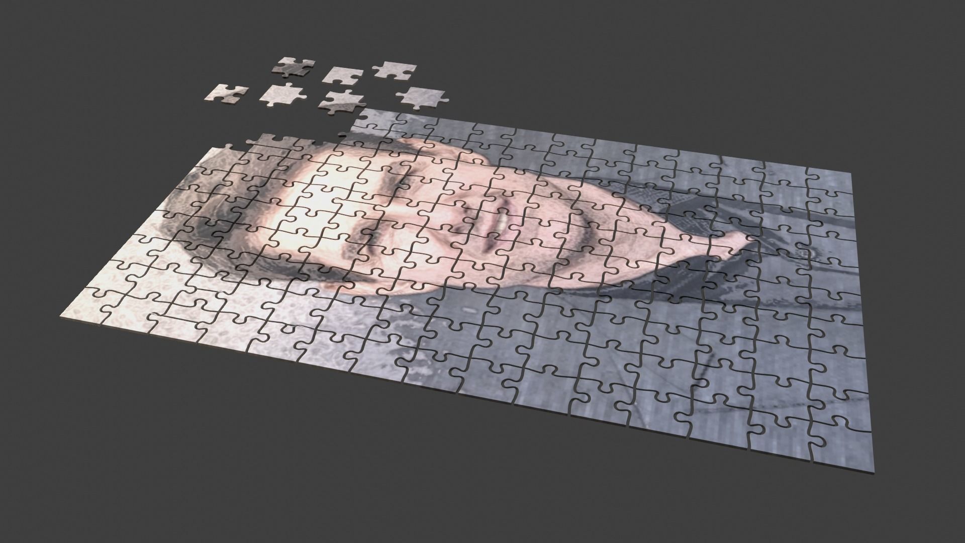 Tom Cruise Puzzle Low-poly 3D model_7