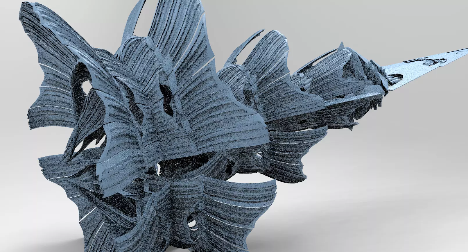 Ancient Alien spear tower 3 3D model_0