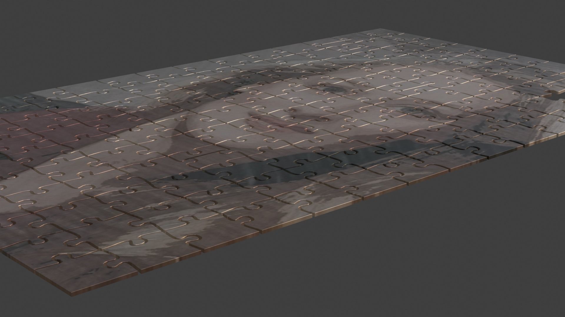 Meryl Streep Puzzle Low-poly 3D model_6