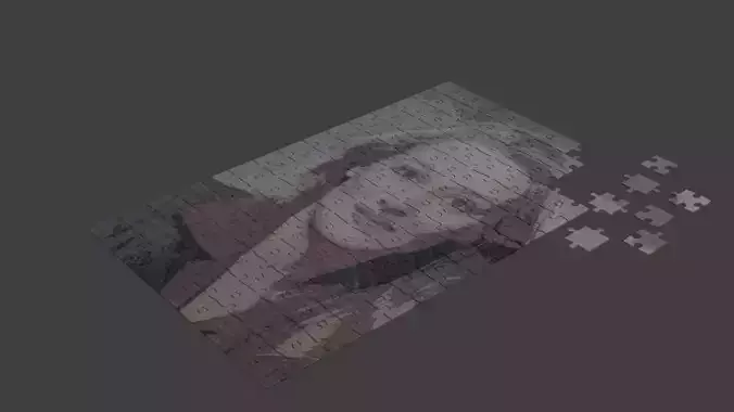 Meryl Streep Puzzle Low-poly 3D model