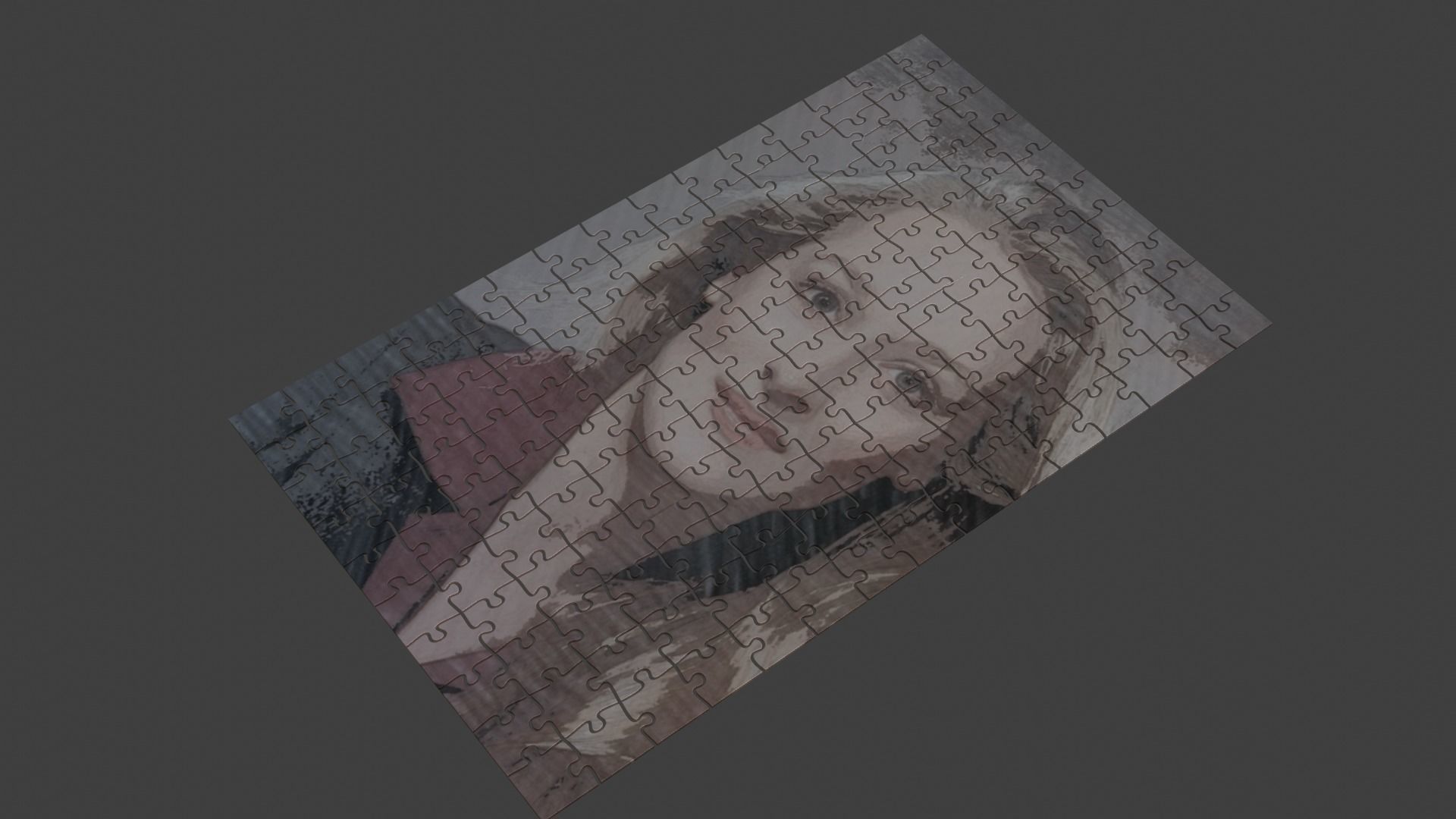 Meryl Streep Puzzle Low-poly 3D model_4