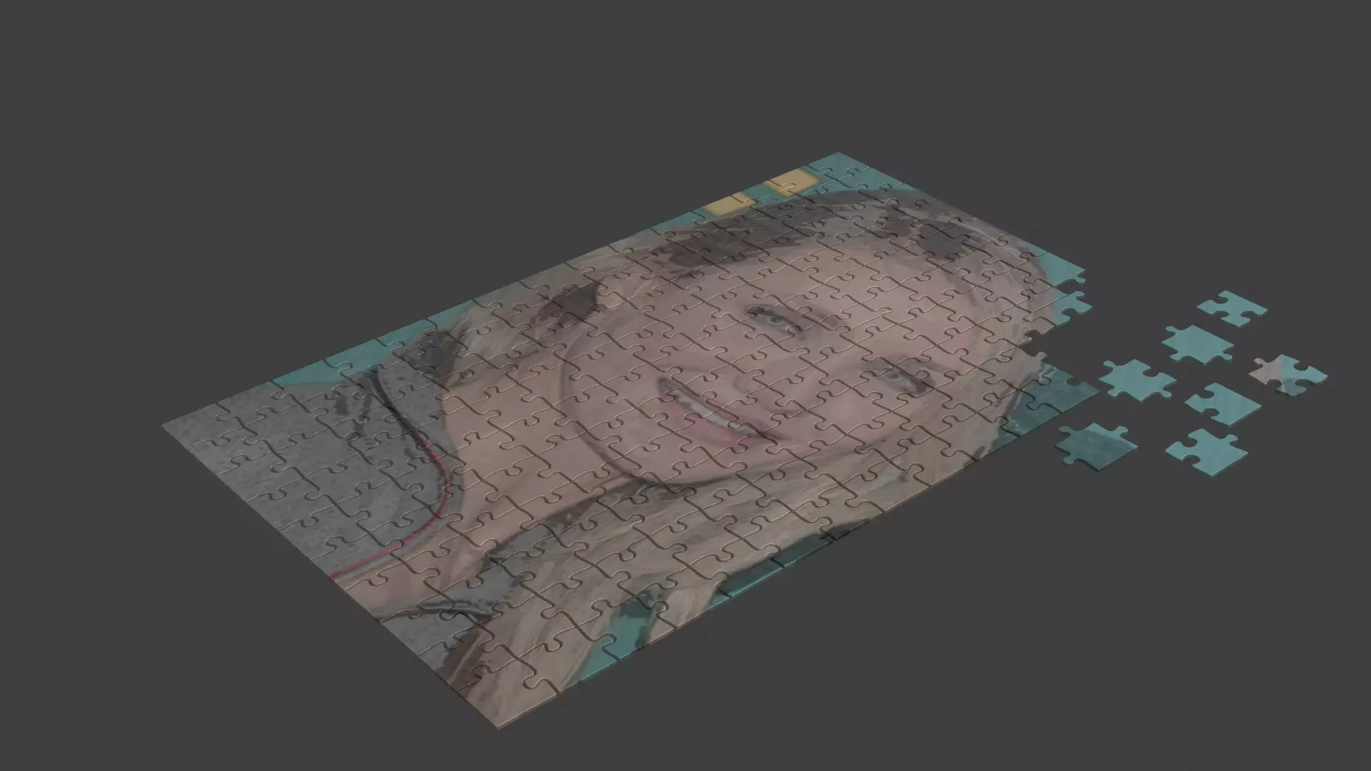 Cameron Diaz Puzzle Low-poly 3D model