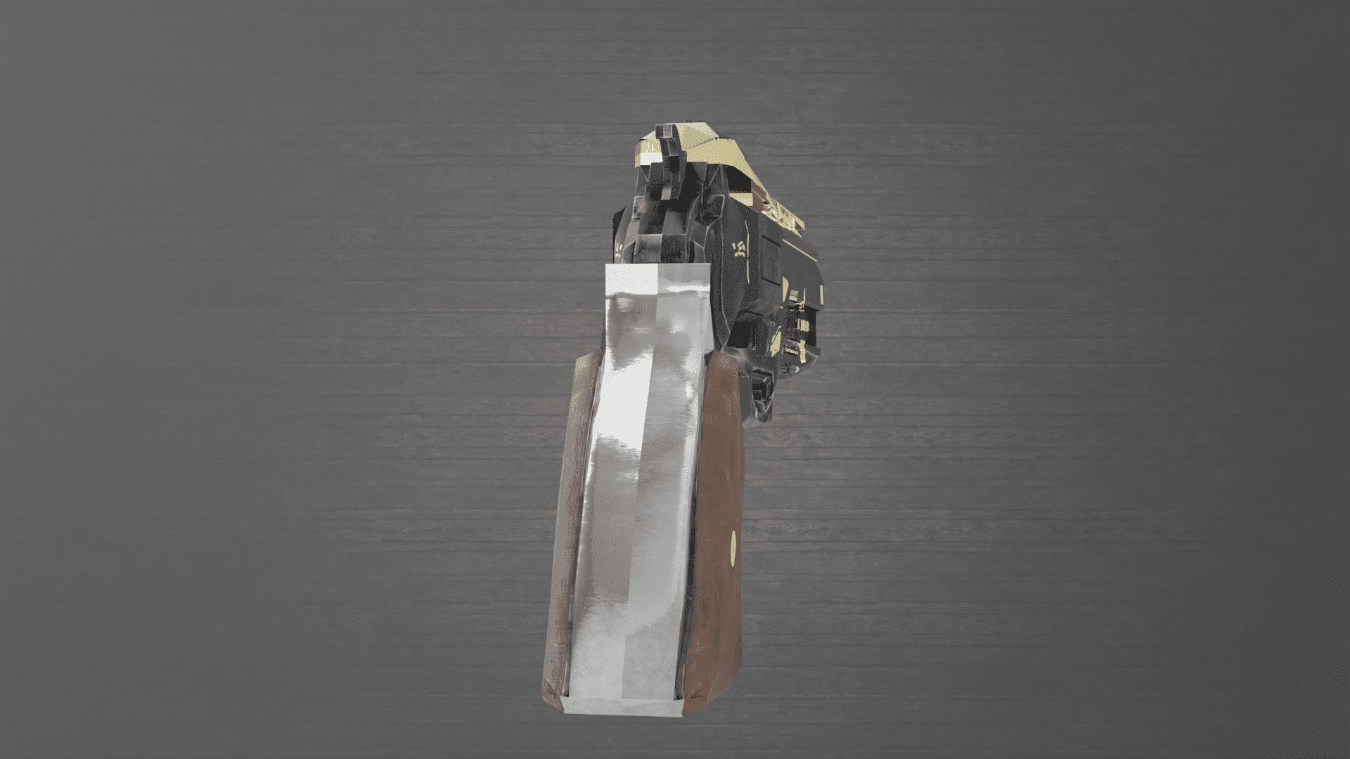 Revolver Tex Mechanica Low-poly 3D model_4