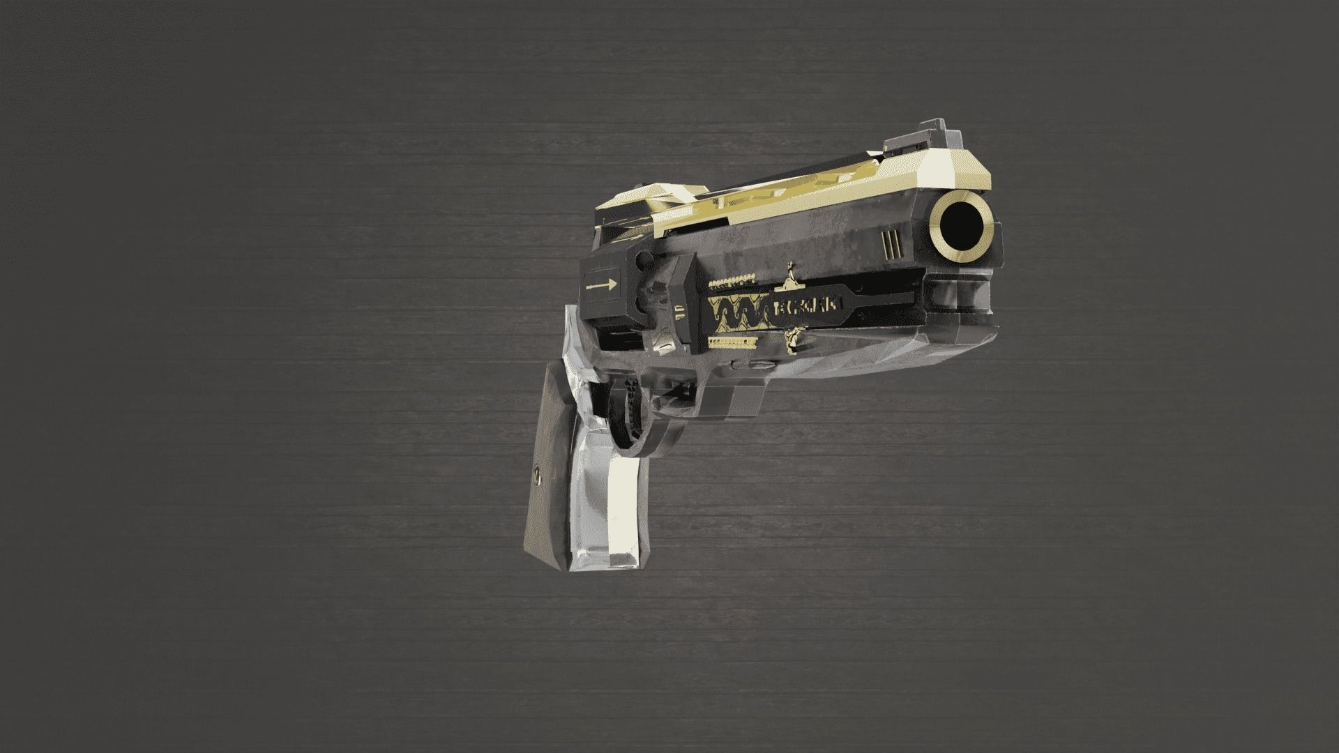 Revolver Tex Mechanica Low-poly 3D model_15