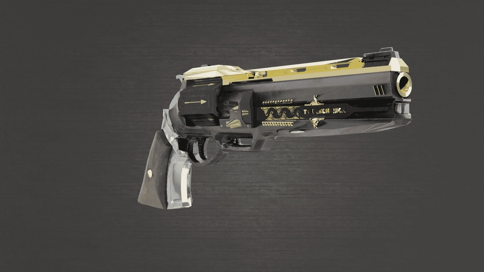 Revolver Tex Mechanica Low-poly 3D model_16