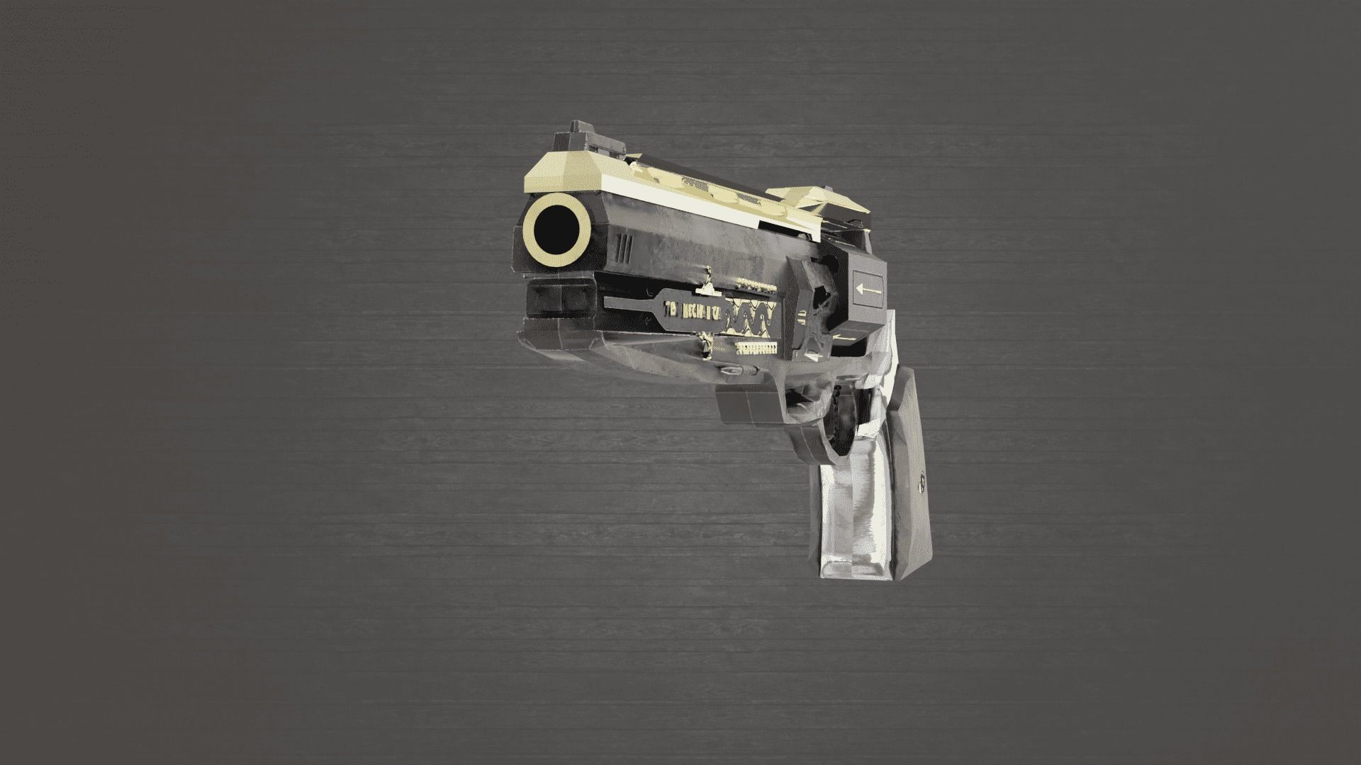 Revolver Tex Mechanica Low-poly 3D model_13