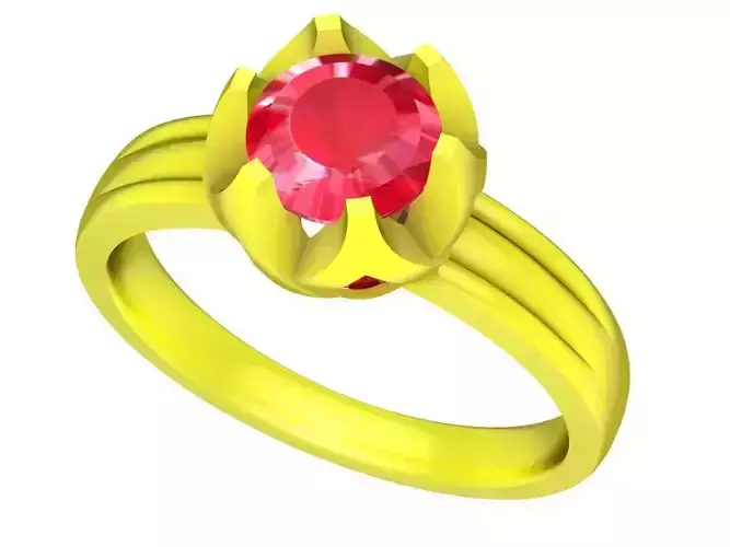 Korean Diamond Ring for Women 3D Print Model A5242