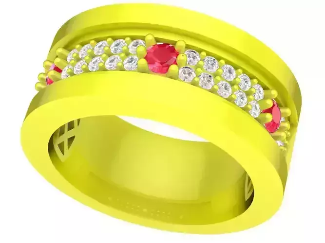 Luxury Diamond Band Ring for Women 3D Model