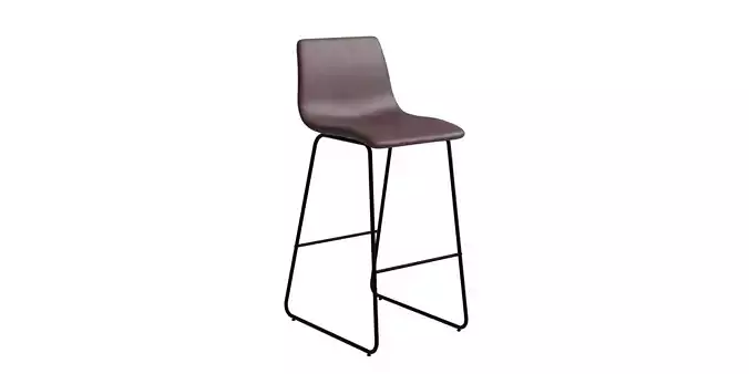 Faux Leather Bar Stool