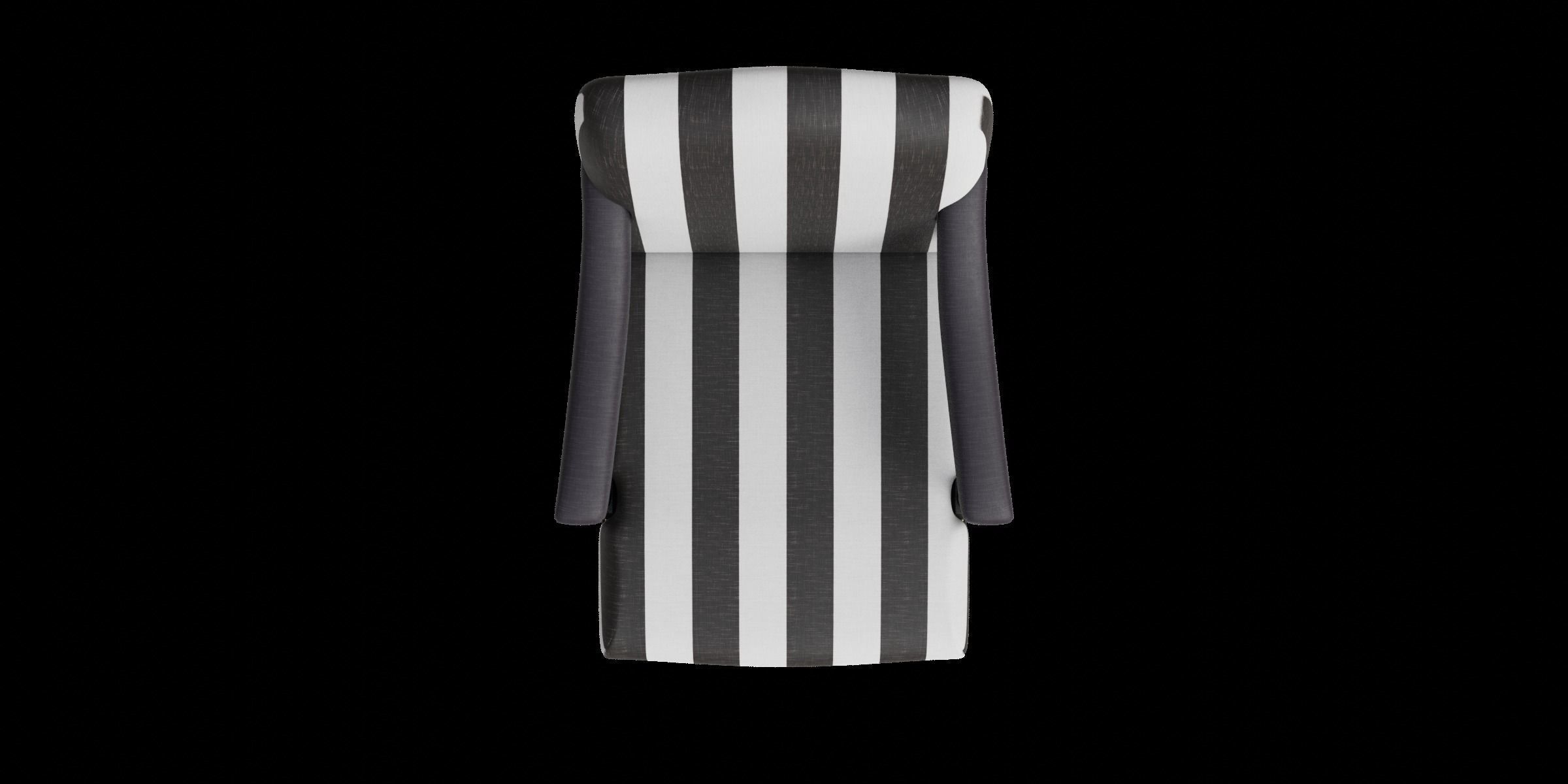 Black And White Streaks Arm Chair 3D model_1