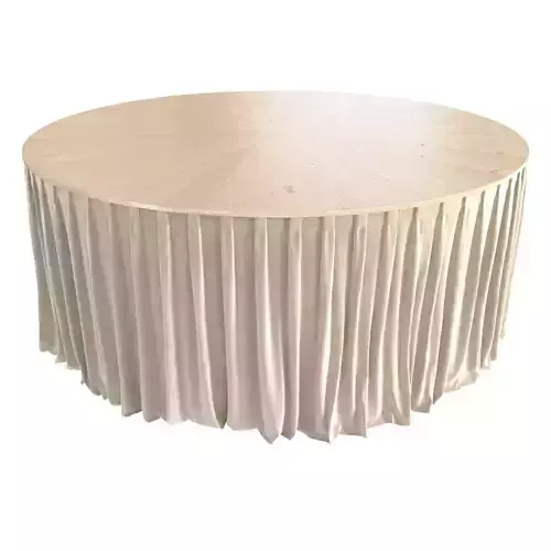 Round Table skirt wood top cloth
