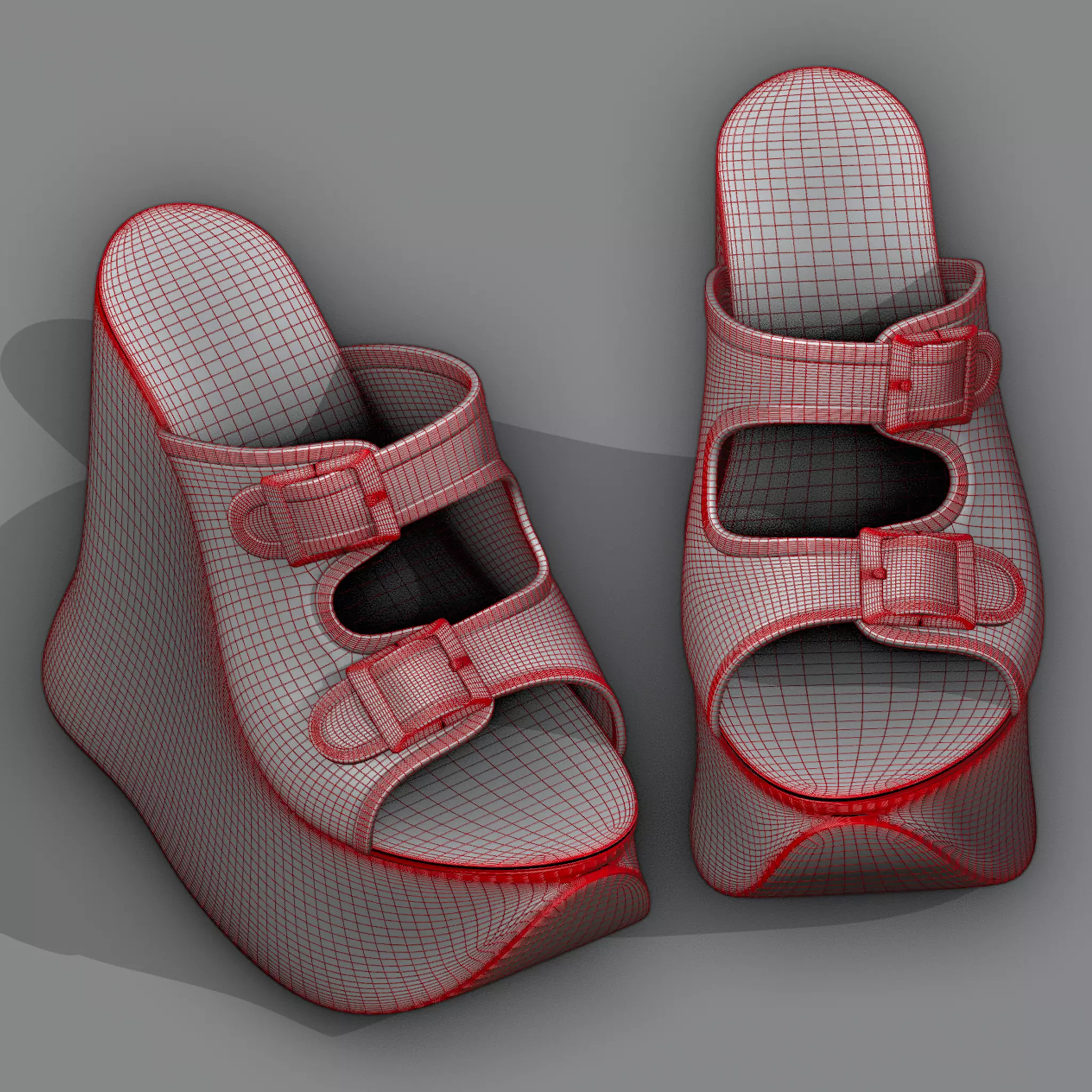 Womens sandals 3D model_0
