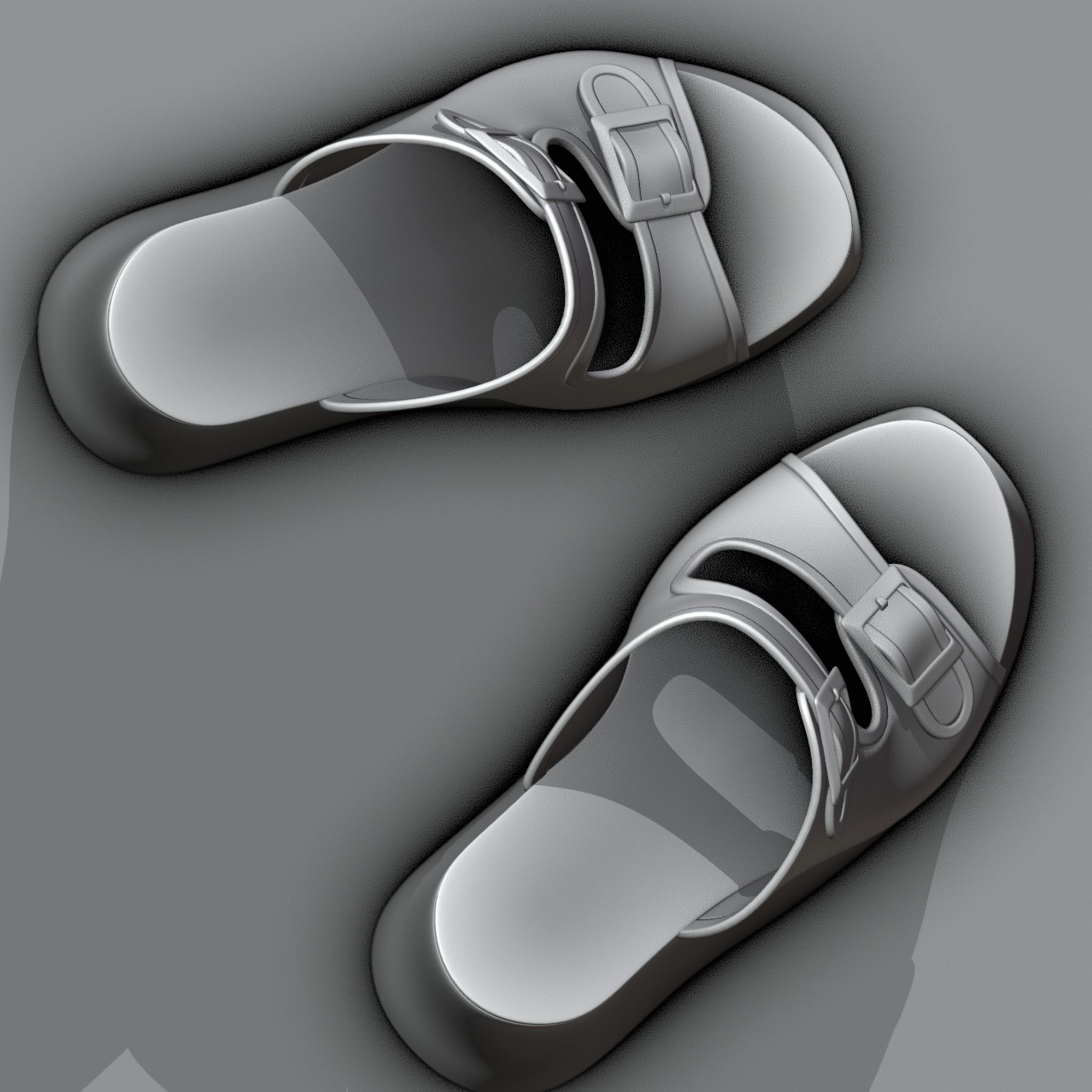 Womens sandals 3D model_5