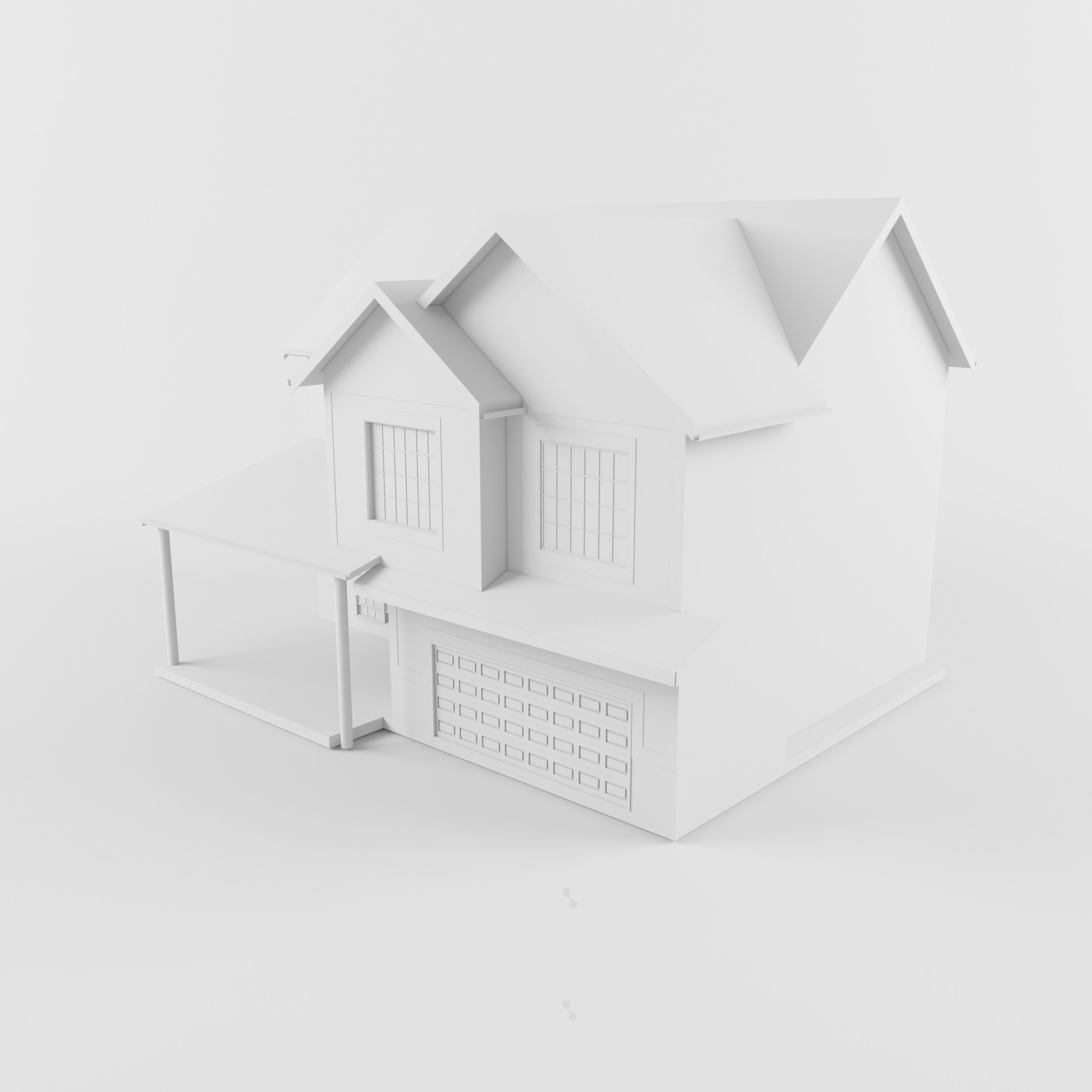 House 3d Model Free low-poly 3D model_4