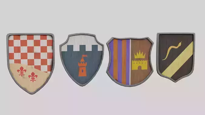Coat Of Arms Collection 4 Low-poly 3D model