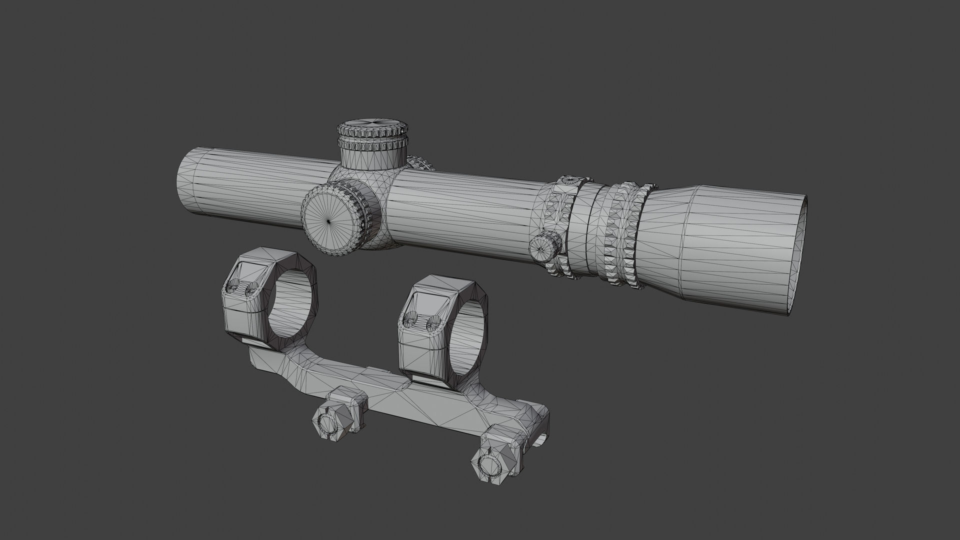Nightforce NXS 25 10x24 Low-poly 3D model_5