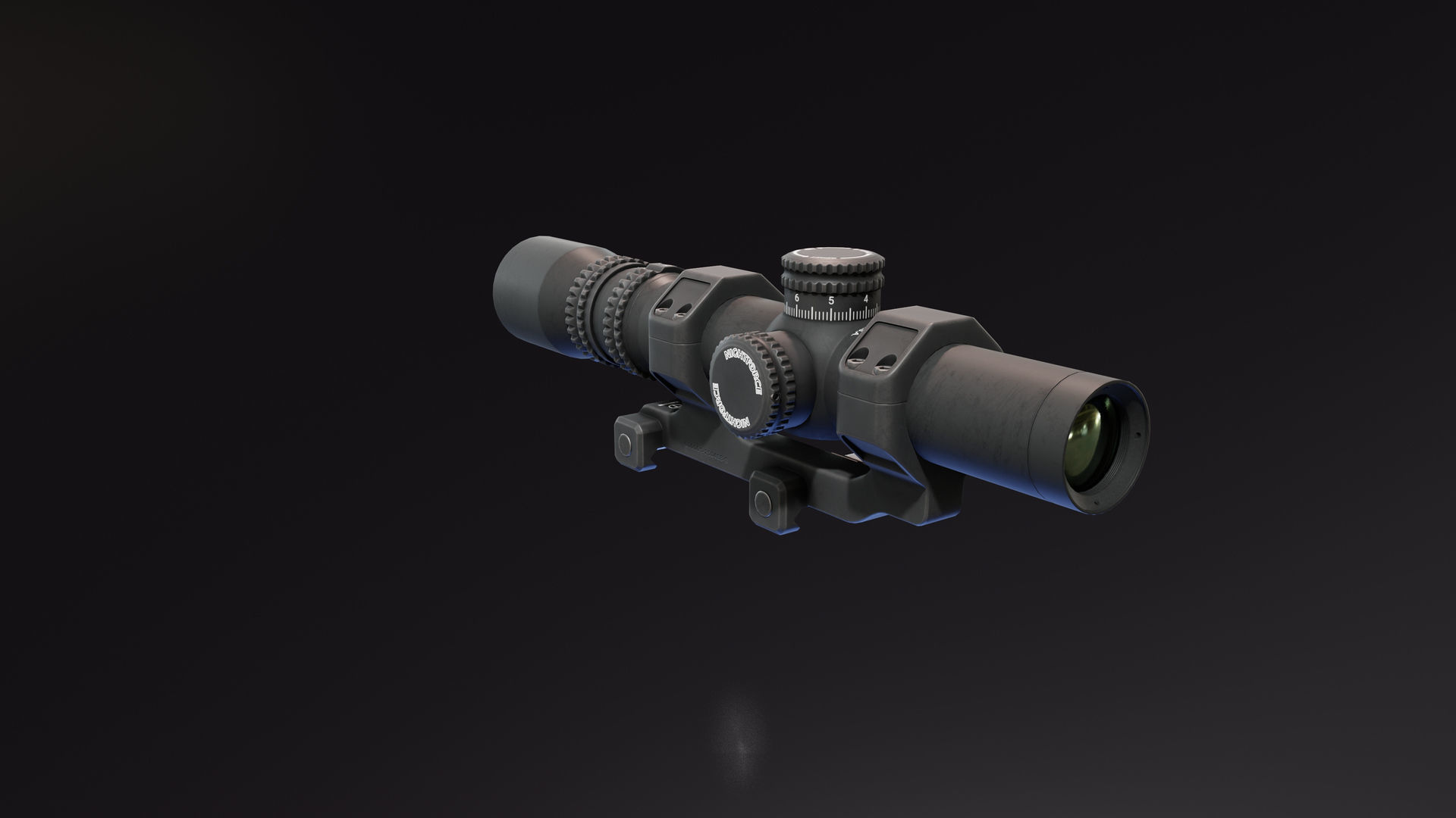 Nightforce NXS 25 10x24 Low-poly 3D model_1