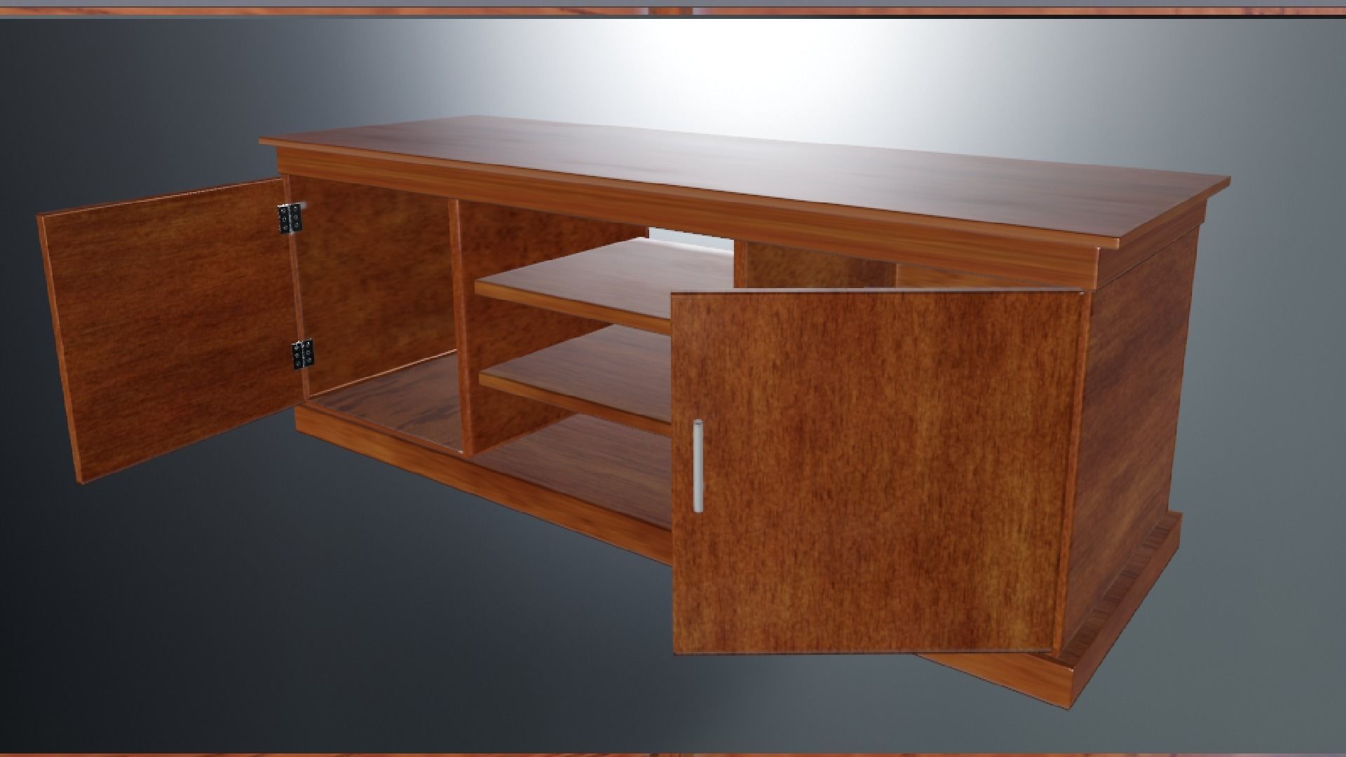 TV table Low-poly 3D model_10