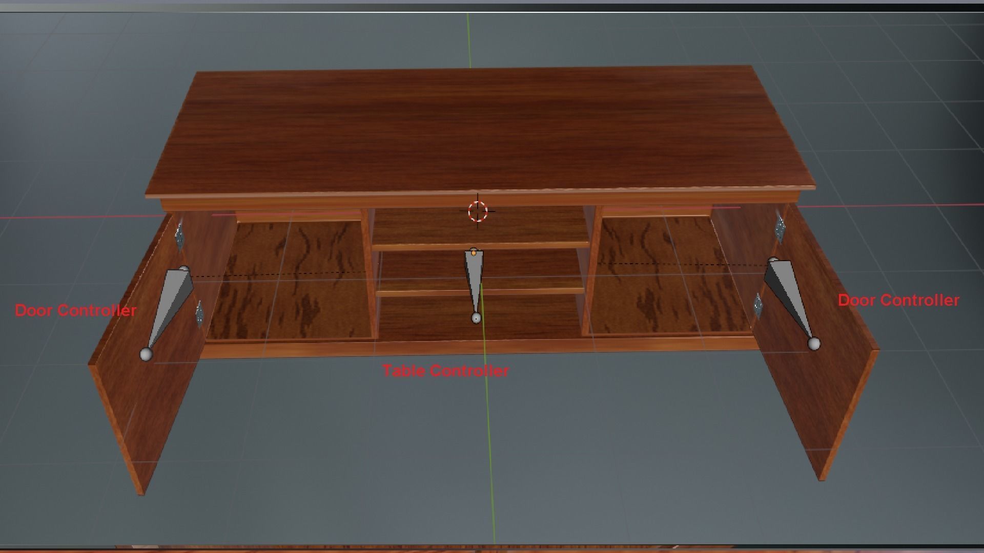 TV table Low-poly 3D model_17