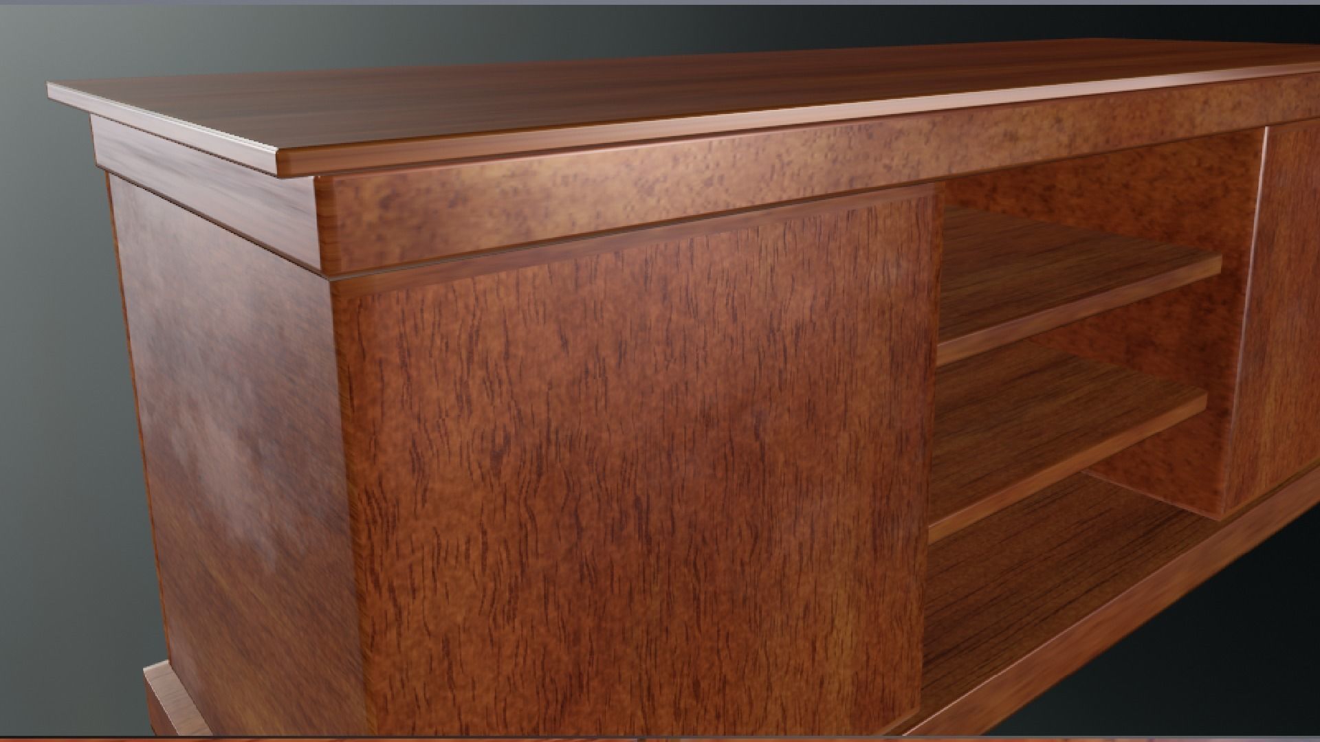 TV table Low-poly 3D model_12