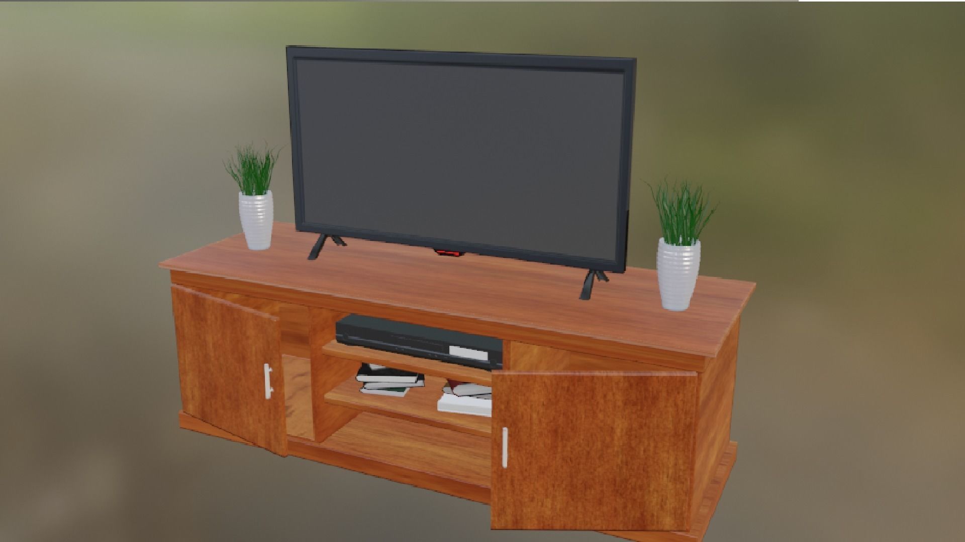 TV table Low-poly 3D model_34