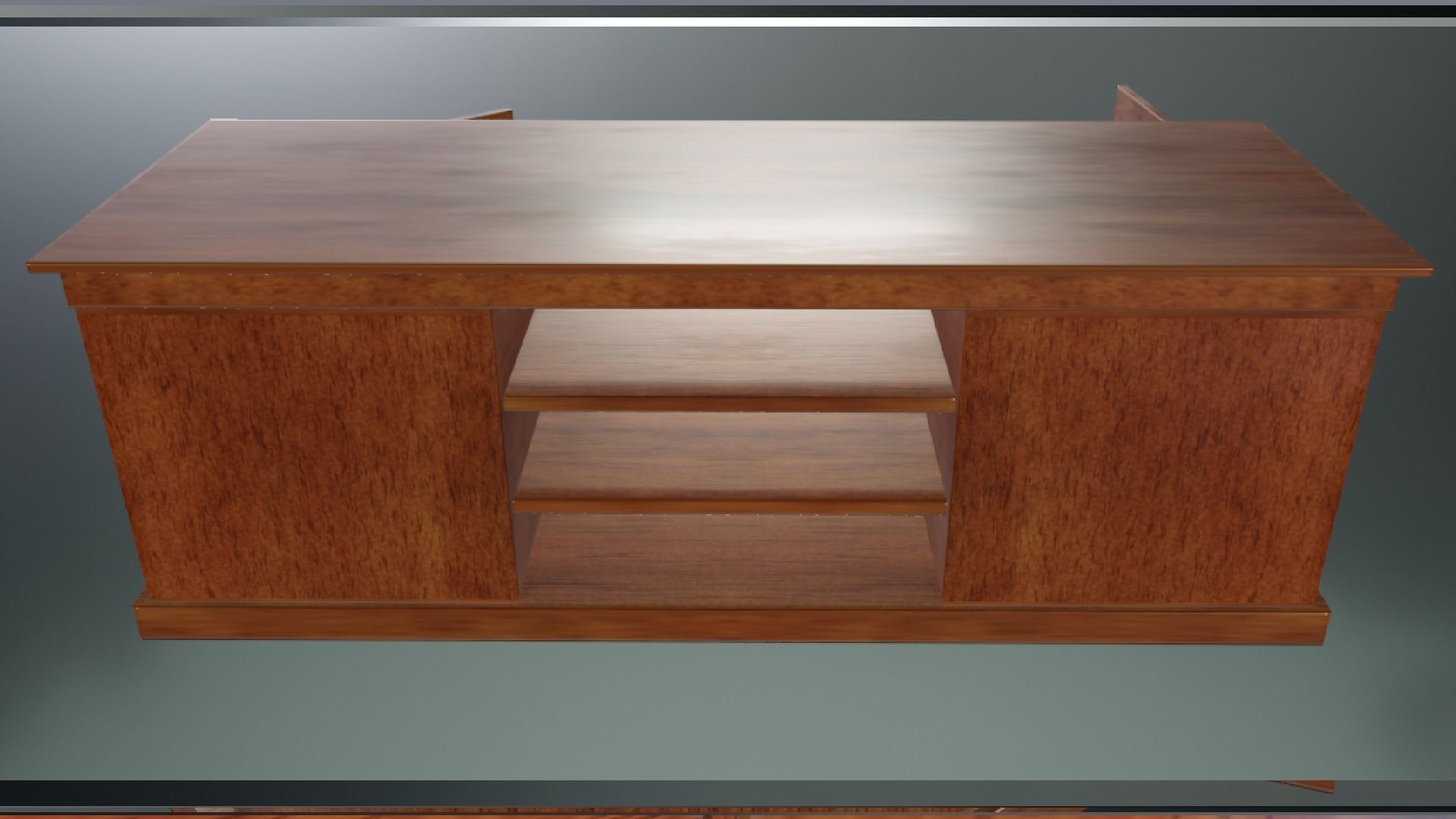 TV table Low-poly 3D model_15